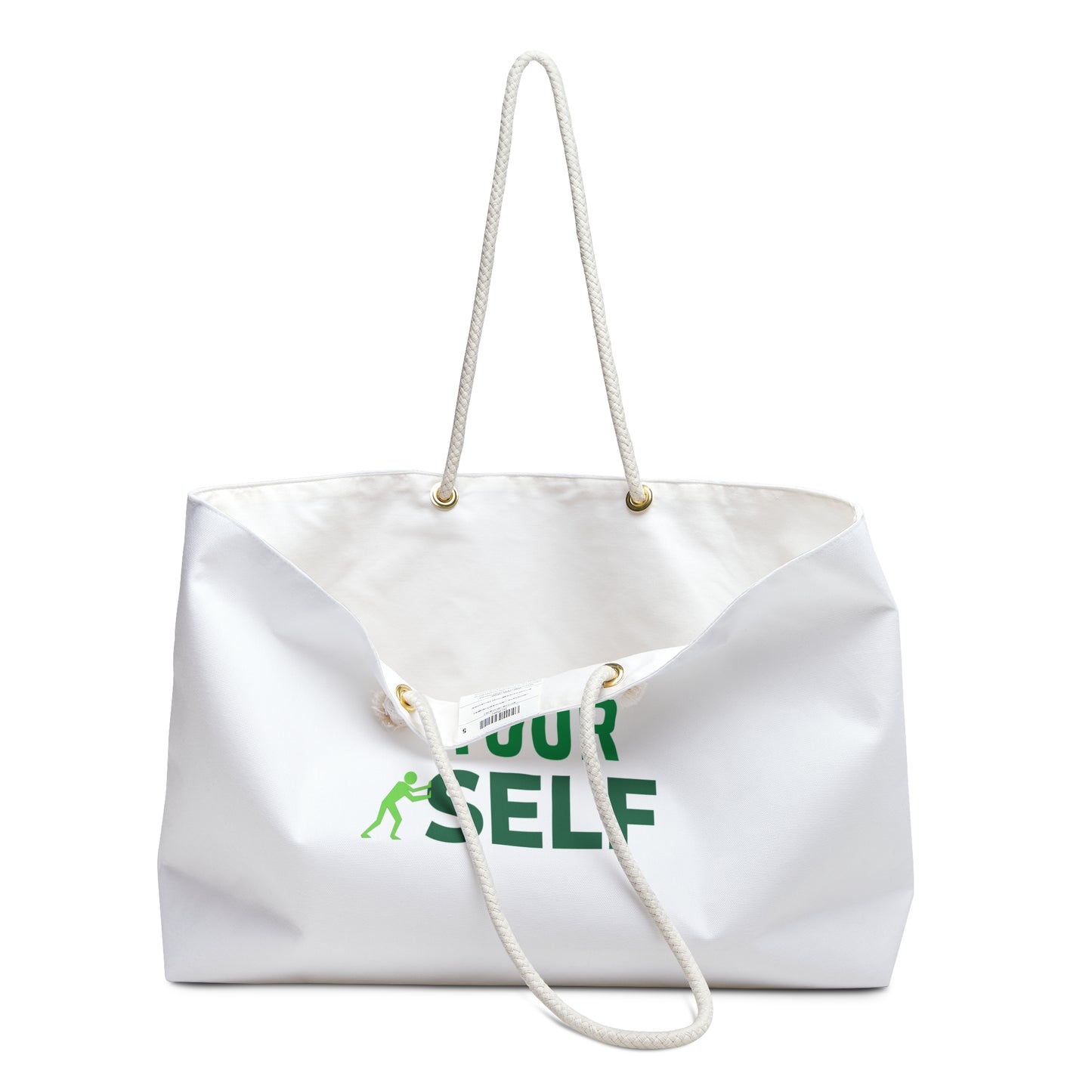 Push Your Self Motivational Weekender Bag | Large Travel Tote for Gym, Beach, Yoga, Gift for Fitness Lovers